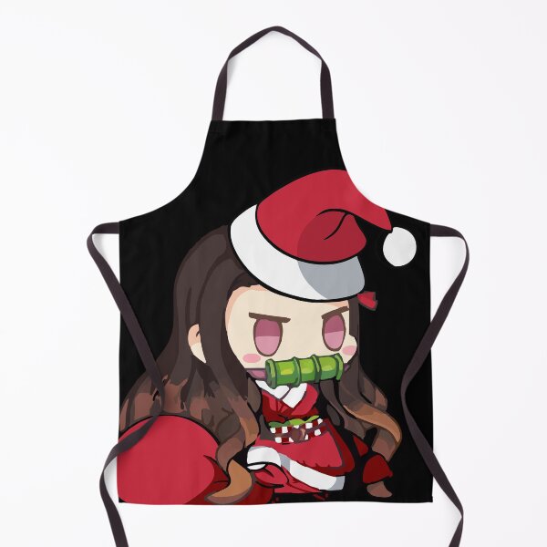 Item preview, Nezuko Inspired Christmas – Festive Santa Girl with Patched Gift Bag designed and sold by T-Chou.