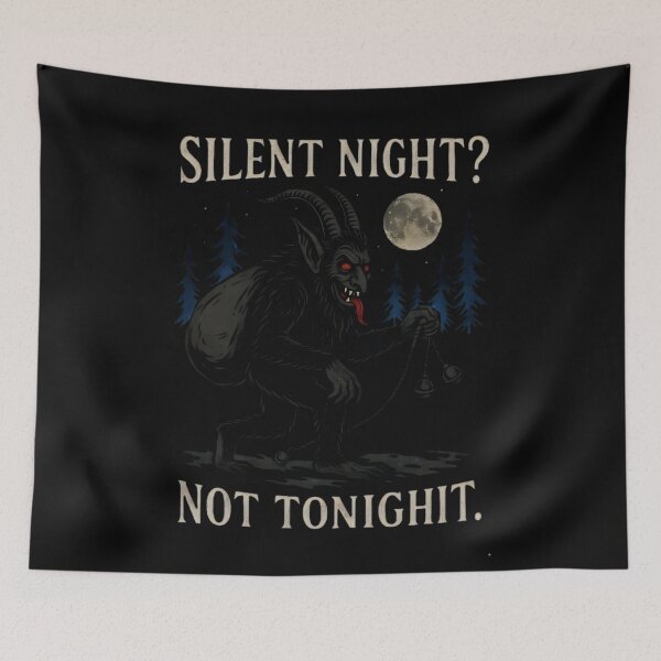 Item preview, Silent Night? Not Tonight – Funny Creepy Krampus Christmas designed and sold by SidTastic .