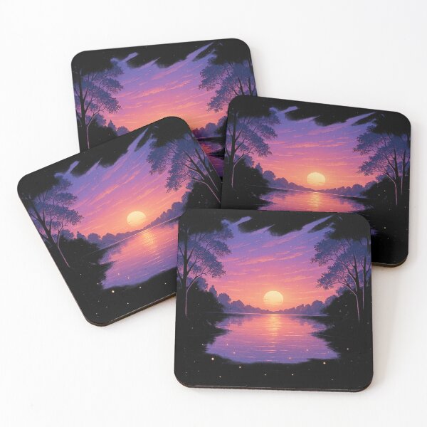 Item preview, Evening Glow – Magical sunset in neon light designed and sold by Gletschie.
