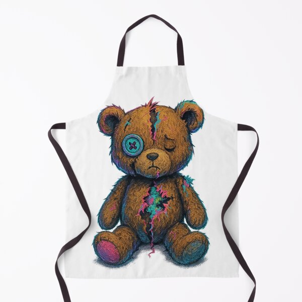 Item preview, Broken Teddy Bear – Sad Cute Neon Design designed and sold by Gletschie.