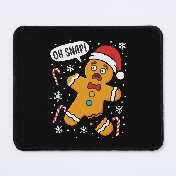 Item preview, Funny “Oh Snap!” Gingerbread Man Christmas Pun Design – Cute Broken Cookie Holiday Humor Gift for Winter & Festive Season Lovers designed and sold by BrainBubbleArt.