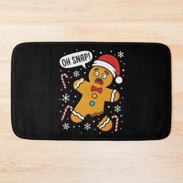 Item preview, Funny “Oh Snap!” Gingerbread Man Christmas Pun Design – Cute Broken Cookie Holiday Humor Gift for Winter & Festive Season Lovers designed and sold by BrainBubbleArt.