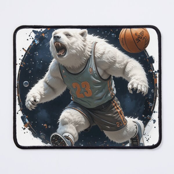 Item preview, Polar bear wearing a basketball uniform designed and sold by Horse Designs .