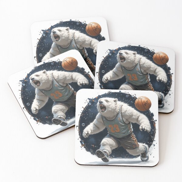 Item preview, Polar bear wearing a basketball uniform designed and sold by Horse Designs .