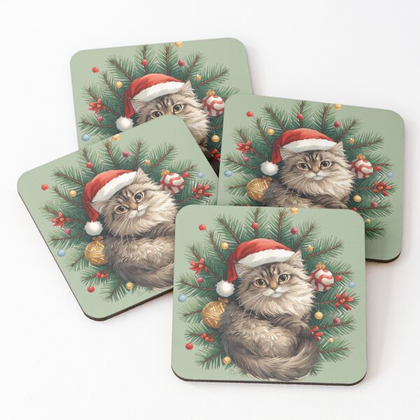 Item preview, Christmas Cat in the tree designed and sold by MoonMonkeyNbear.