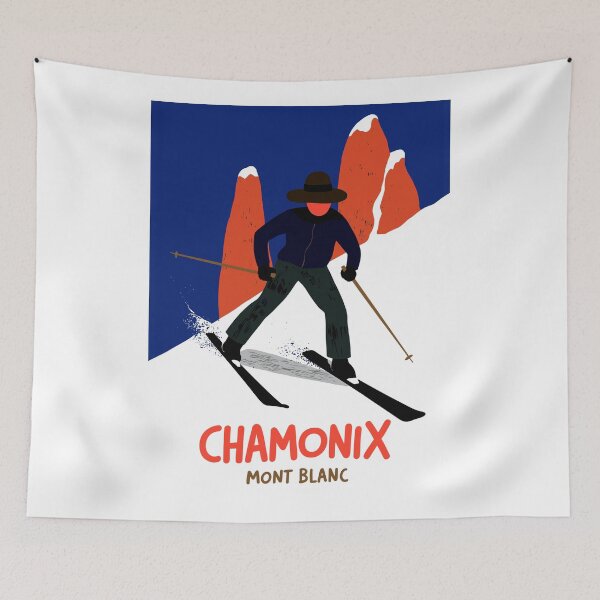 Item preview, Chamonix Old Ski Poster – Retro French Alps Travel Art | Classic Winter Landscape Print for Ski & Adventure Lovers designed and sold by paulo silveira.