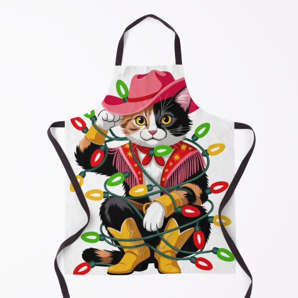 Item preview, Rodeo Cowgirl Christmas Light Wrapped Cat designed and sold by JediKittenWars.