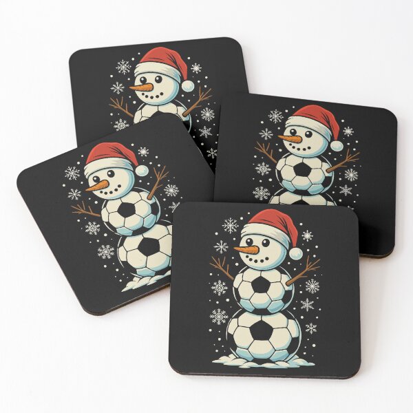 Item preview, Christmas Soccer Snowman Wearing Santa Hat – Funny Football Winter Holiday Design for Soccer Fans designed and sold by BrainBubbleArt.