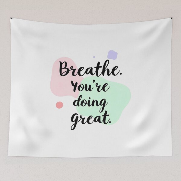 Item preview, Breathe You’re Doing Great – Mental Health Matters Affirmation designed and sold by VibranPalette.