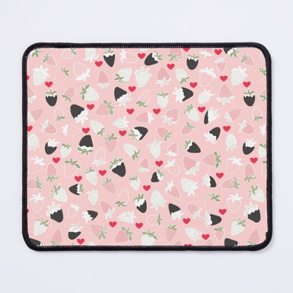 Item preview, strawberry patch - Love you berry - valentines day pink designed and sold by Stephanie Fiona Design.