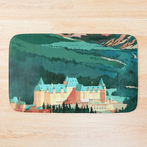 Item preview, Vintage Banff Travel Poster | Banff Springs Hotel Art | Canadian Rockies Decor | Art Deco Style Wall Art & Home Decor designed and sold by artofuniverse.