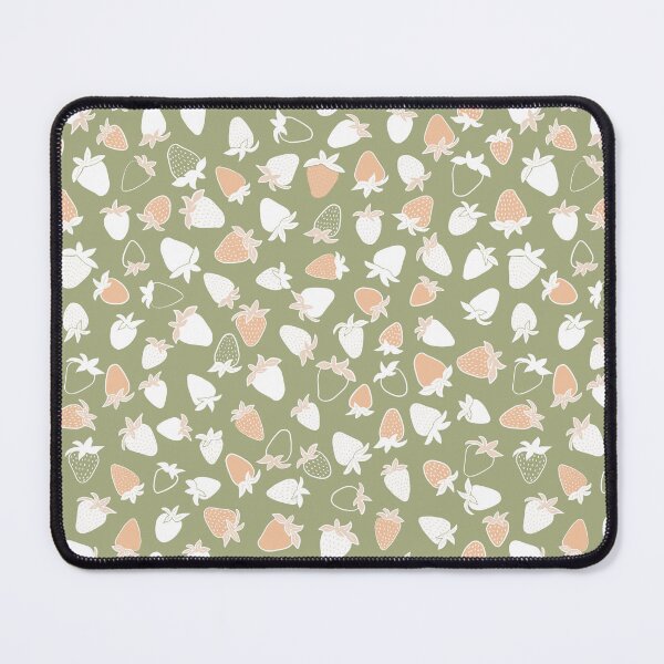 Item preview, strawberry patch - Love you berry - olive tangerine designed and sold by Stephanie Fiona Design.