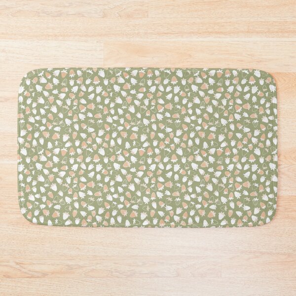 Item preview, strawberry patch - Love you berry - olive tangerine designed and sold by Stephanie Fiona Design.