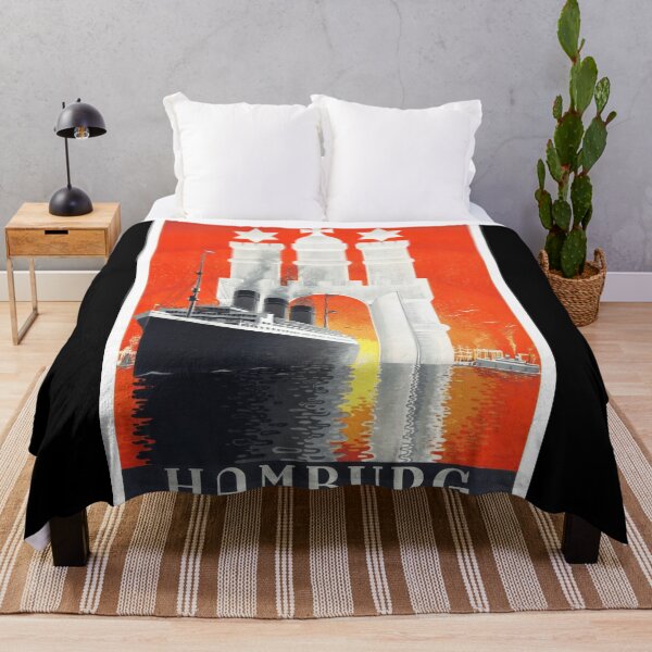 Item preview, Vintage Travel Art Deco Poster | Hamburg Ocean Liner & Maritime Heritage | Bold Colors  Historical Significance designed and sold by artofuniverse.