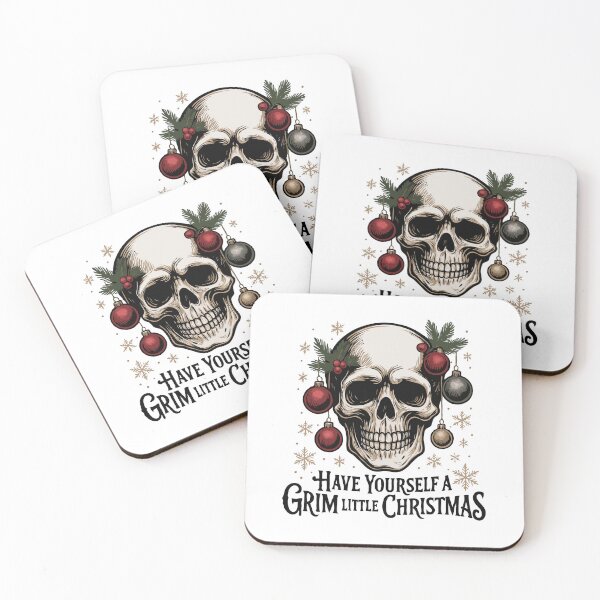 Item preview, Have Yourself a Grim Little Christmas – Gothic Skull Holiday Art | Dark Xmas Aesthetic for Horror & Metal Lovers designed and sold by BrainBubbleArt.