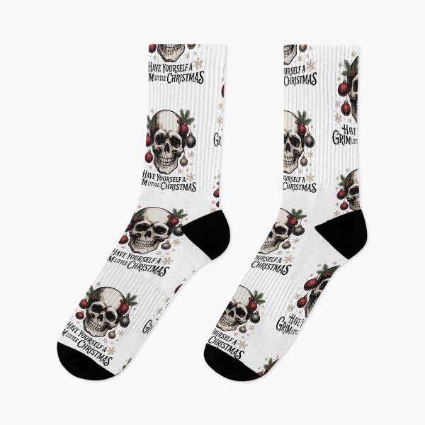 Item preview, Have Yourself a Grim Little Christmas – Gothic Skull Holiday Art | Dark Xmas Aesthetic for Horror & Metal Lovers designed and sold by BrainBubbleArt.