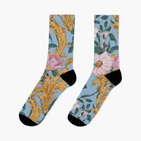 Item preview, Elegant European Damask with Pink and Blue Flowers designed and sold by Atlas Kai.