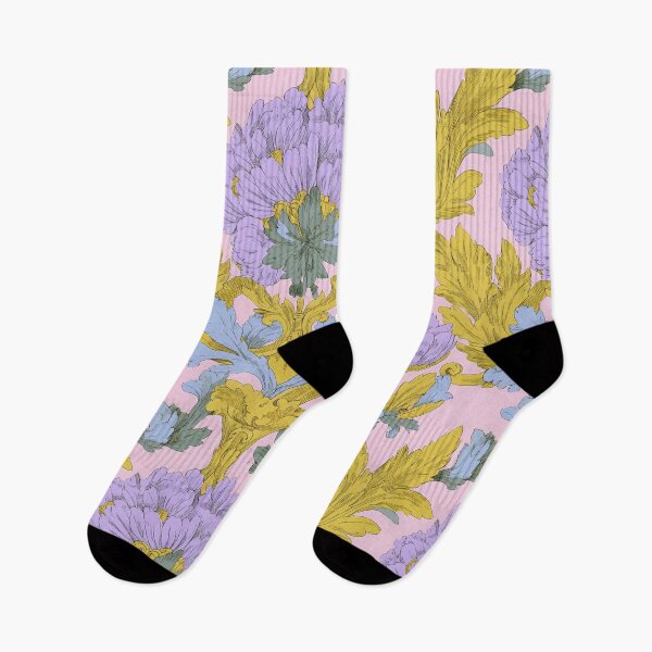 Item preview, Gold Acanthus Scrolls and Peonies Pattern designed and sold by Atlas Kai.