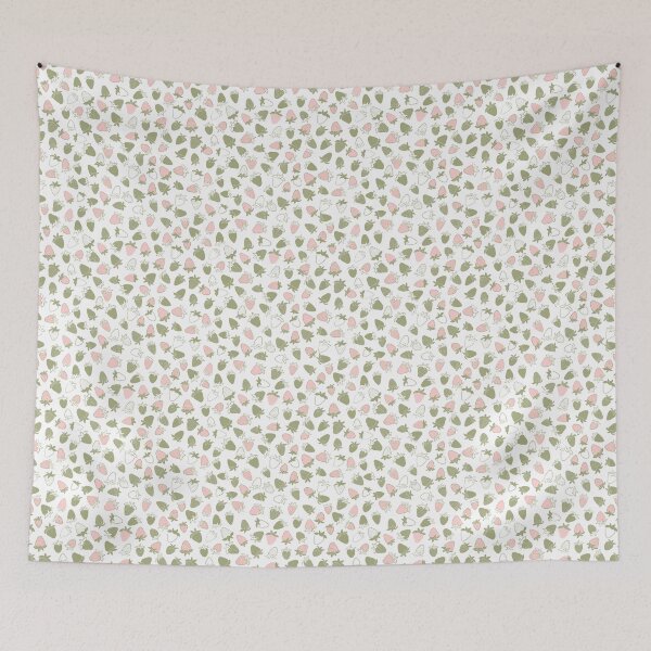 Item preview, strawberry patch - Love you berry - pink olive  designed and sold by Stephanie Fiona Design.