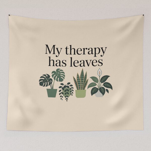Item preview, My Therapy Has Leaves – Calm Nature Quote Design designed and sold by WikaKowalczyk.