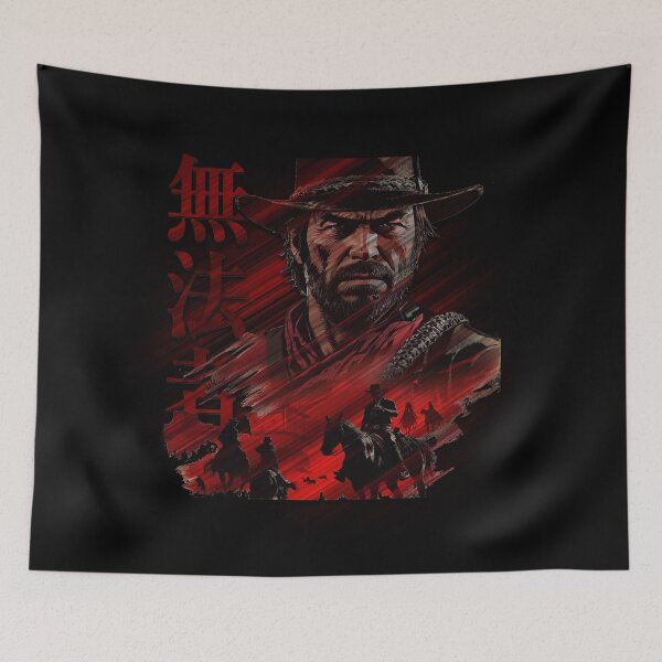 Item preview, 賞金稼ぎ Bounty Hunter, Crimson Outlaw, Wild West Warrior, The Red Gunslinger, Frontier Legend, Blood Moon Rider, 無法者 The Lawless, Desert Desperado designed and sold by CrisMor-Art.