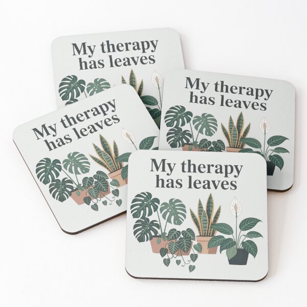 Item preview, My Therapy Has Leaves – Calm Nature Quote Design designed and sold by WikaKowalczyk.