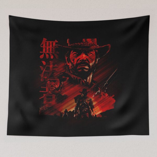 Item preview, 賞金稼ぎ Bounty Hunter, Crimson Outlaw, Wild West Warrior, The Red Gunslinger, Frontier Legend, Blood Moon Rider, 無法者 The Lawless, Desert Desperado designed and sold by CrisMor-Art.