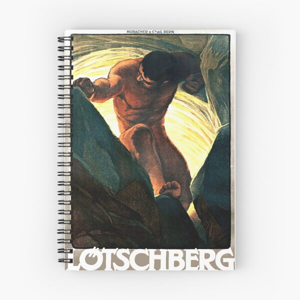 Item preview, Vintage Lötschberg Railway Poster | Art Nouveau Style | Swiss Alps Travel Art | Early 20th Century Industrial Decor designed and sold by artofuniverse.