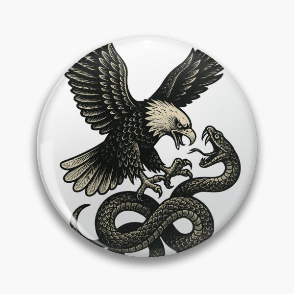 Item preview, Eagle and Snake Fighting Sticker & Tee designed and sold by GeniePixel.