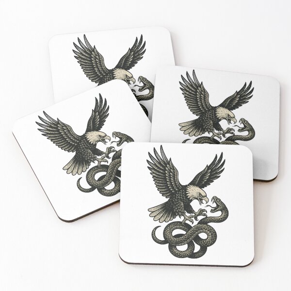 Item preview, Eagle and Snake Fighting Sticker & Tee designed and sold by GeniePixel.