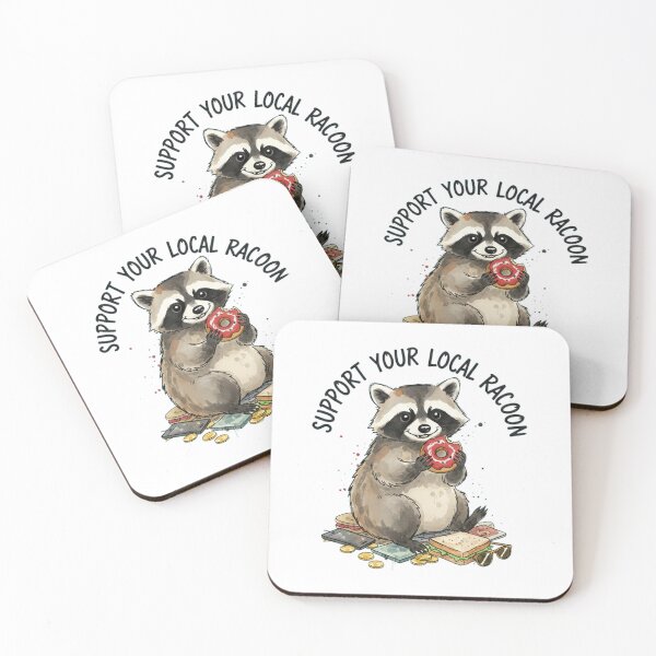 Item preview, Funny raccoon T-shirt design – "Support Your Local Raccoon" designed and sold by MrOrganosi.
