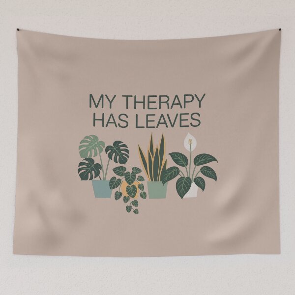 Item preview, My Therapy Has Leaves – Calm Nature Quote Design designed and sold by WikaKowalczyk.
