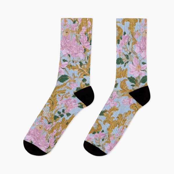 Item preview, Pink and Gold Rococo Damask Pattern designed and sold by Atlas Kai.