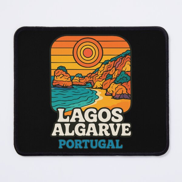 Item preview, Lagos Algarve Portugal Retro Trippy Travel designed and sold by TomFrontierArt.