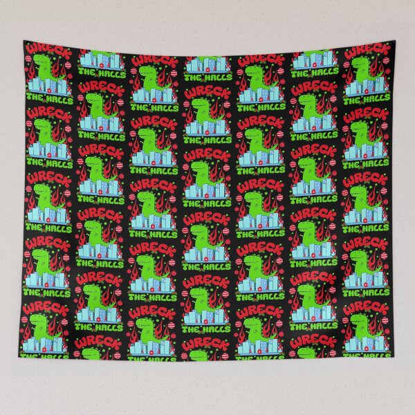Item preview, Cute Godzilla Kawaii Holiday Pun designed and sold by Renata Illustrata.