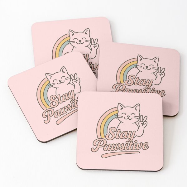 Item preview, Stay Pawsitive Peace Cat Tee – Whiskerly Soft Girl Rainbow Aesthetic designed and sold by WhiskerlyGfx.