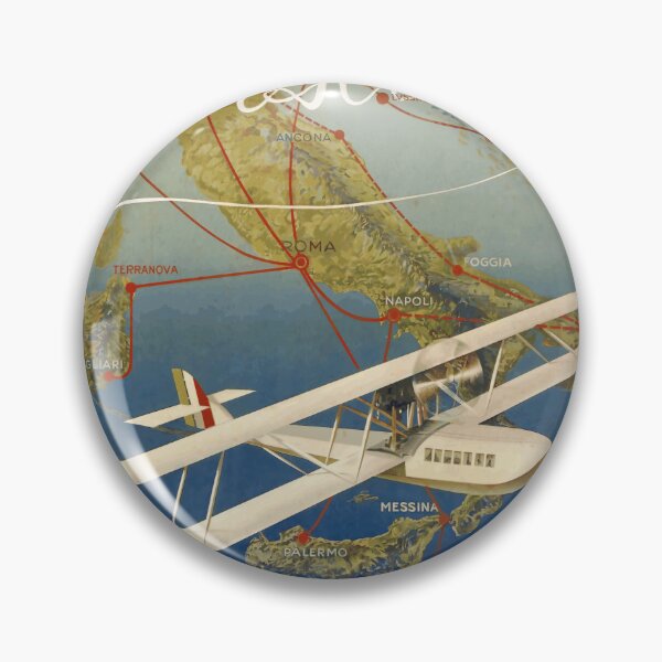 Item preview, Vintage Italian Travel Poster | Le linee aeree Italiane Art | Art Deco Seaplane Map Print & Aviation History designed and sold by artofuniverse.