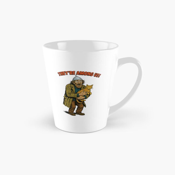 Item preview, They’re Among Us – Tin Foil Hat Guy with Cat Vintage Sci-Fi Art designed and sold by The Devil's Bargain.