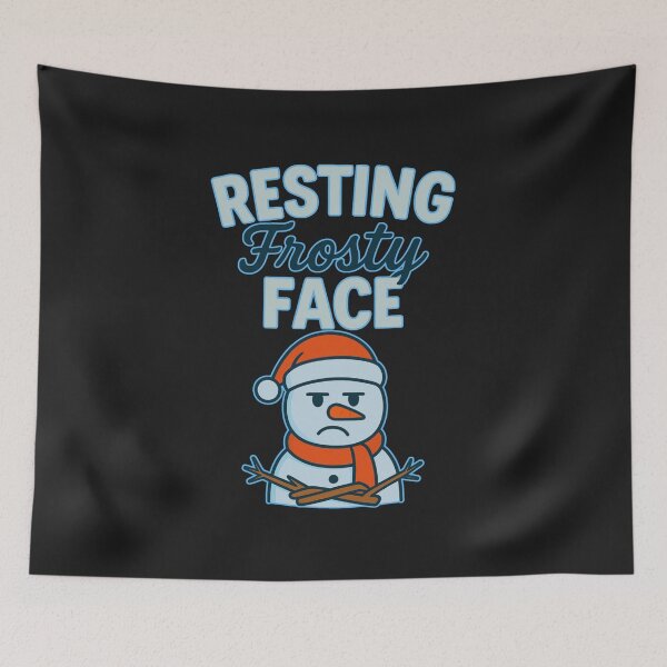 Item preview, Resting Frosty Face: Funny Frowning Snowman Christmas Humor Art designed and sold by elynne9.