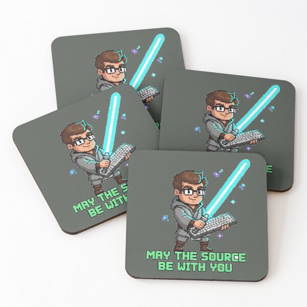 Item preview, May the Source Be With You Geek Art designed and sold by WiserShop.