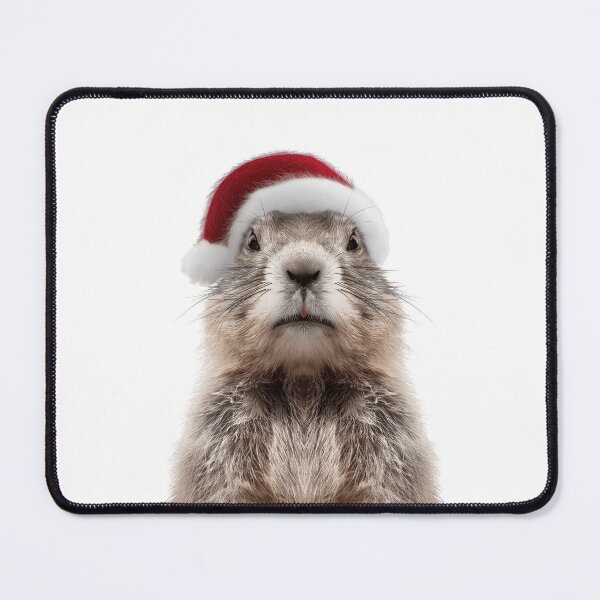 Item preview, Festive Groundhog in Santa Hat designed and sold by LazyOwlStore.
