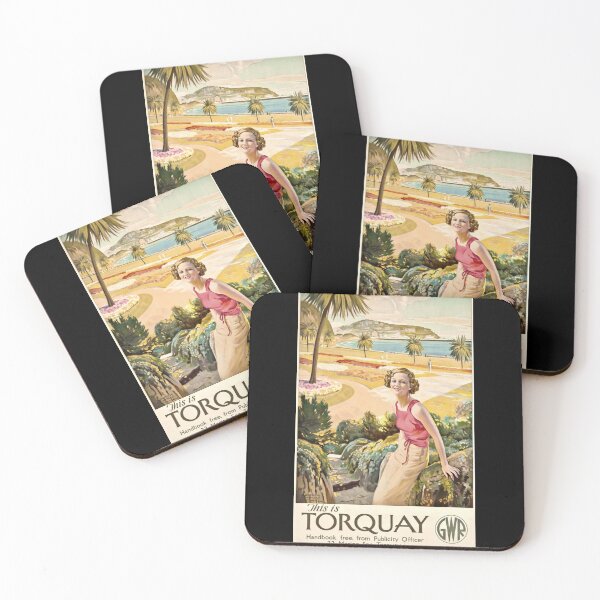 Item preview, Vintage Torquay Travel Poster | Art Deco Style | GWR Railway | 1930s Seaside Glamour & Leisure | English Riviera designed and sold by artofuniverse.