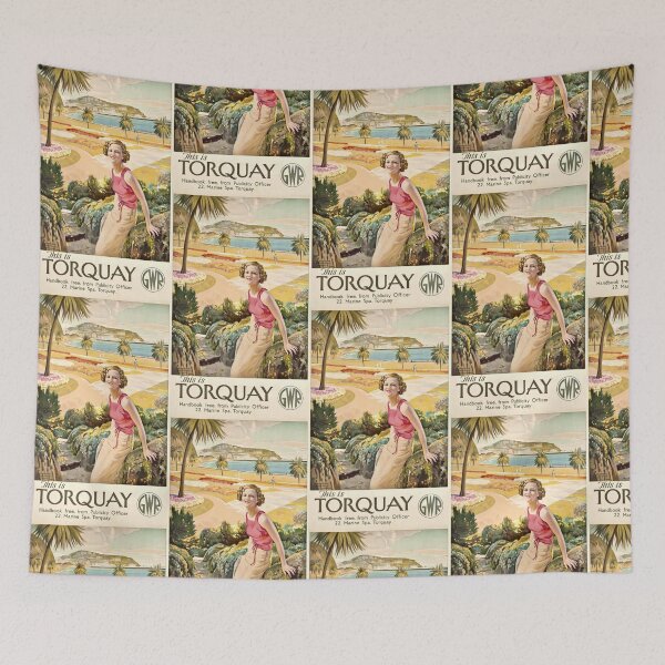 Item preview, Vintage Torquay Travel Poster | Art Deco Style | GWR Railway | 1930s Seaside Glamour & Leisure | English Riviera designed and sold by artofuniverse.