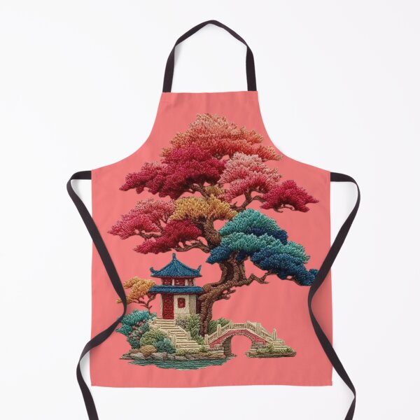 Item preview, Japanese Garden Embroidery Style Art designed and sold by tarzbol.