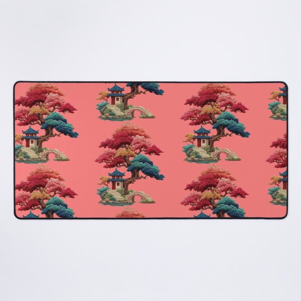 Item preview, Japanese Garden Embroidery Style Art designed and sold by tarzbol.