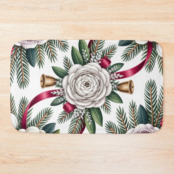 Item preview, White Ranunculus - Modern Christmas Floral Seamless Pattern designed and sold by JessArty.