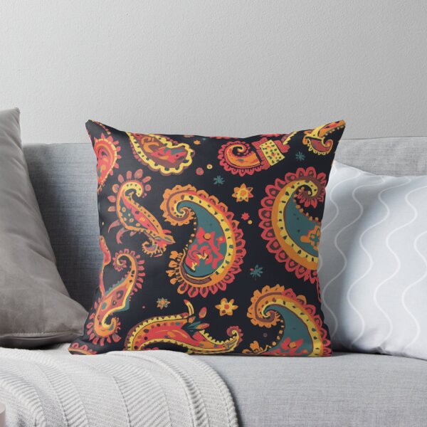 Item preview, Warm Retro Paisley Pattern | Vintage Boho Abstract Design in Orange and Gold designed and sold by AM-little-shop.