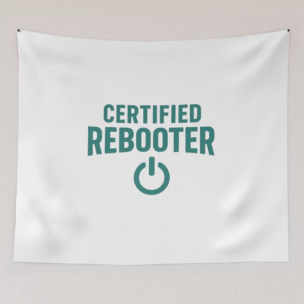 Item preview, Certified Rebooter - Funny IT Support Retro Design designed and sold by Work Life Tees.