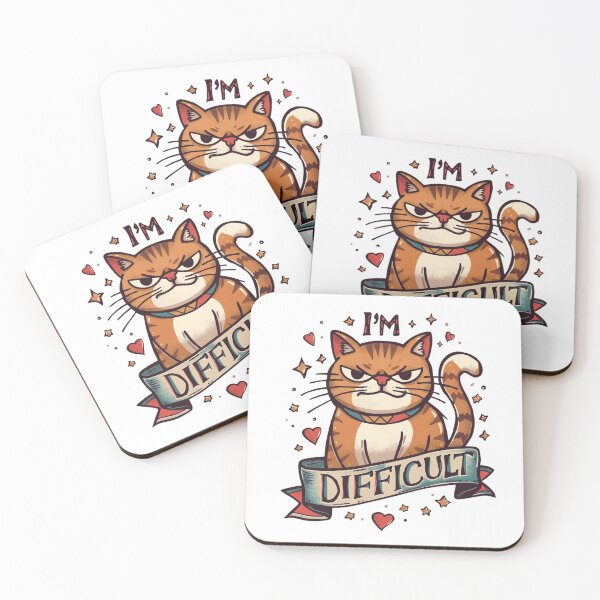 Item preview, I'm Difficult, GIft For Cat Lovers, Difficult Cat designed and sold by sz0g0.
