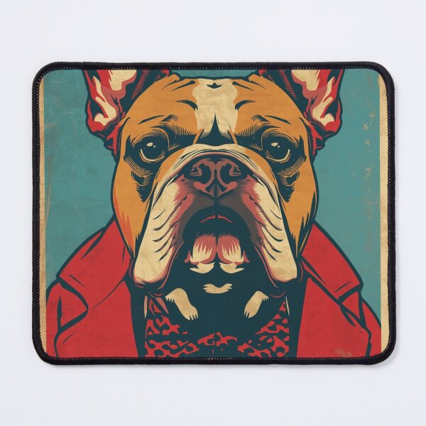 Item preview, Retro French Bulldog Portrait | Bold Vintage Dog Pop Art Poster designed and sold by AM-little-shop.
